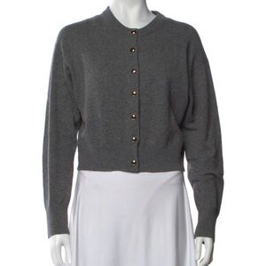 White + Warren Gray Cashmere Cardigan